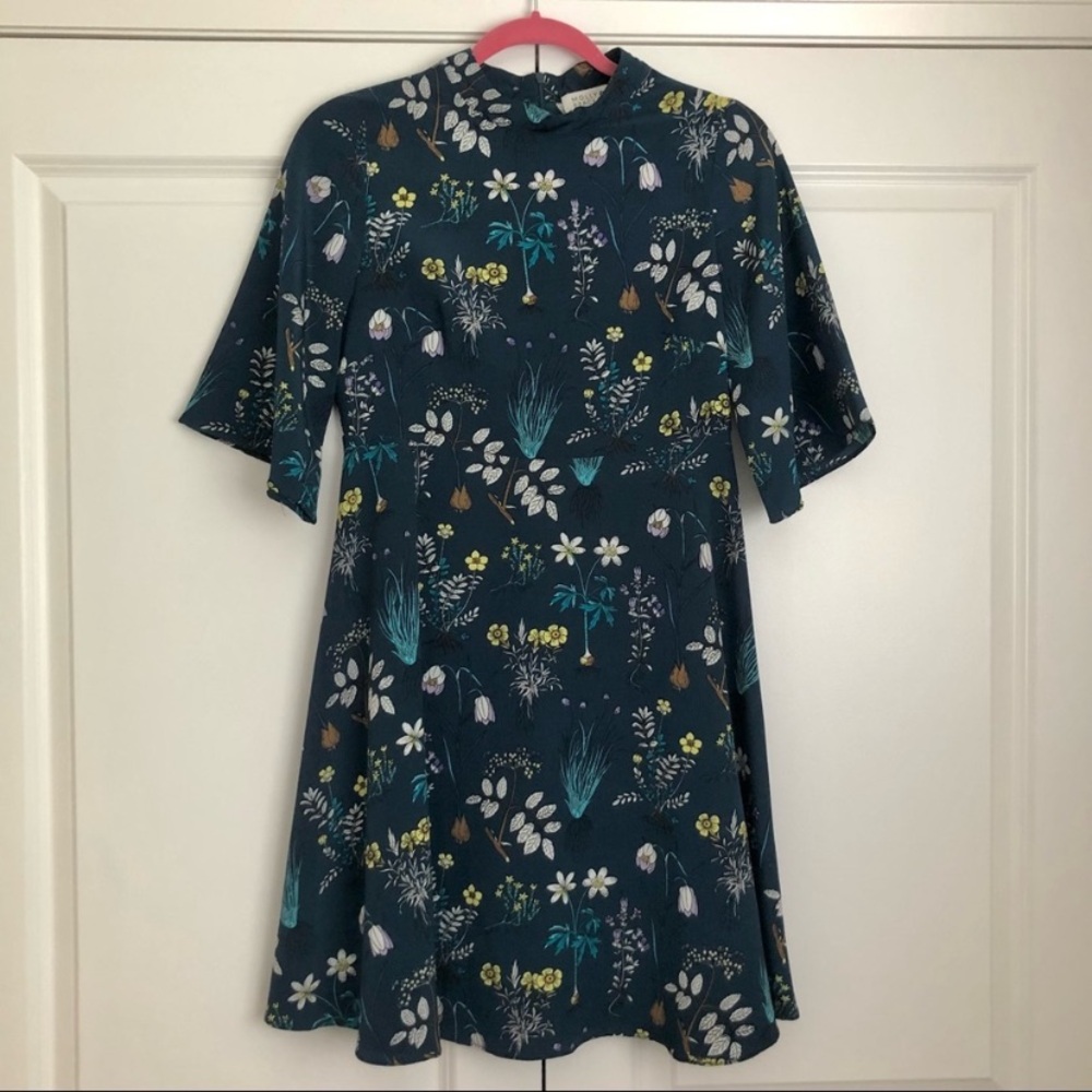 Molley Bracken | Blue Floral A-Line Dress